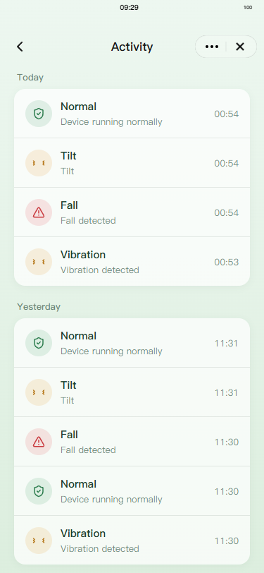 智能报警器涂鸦 App 面板实拍